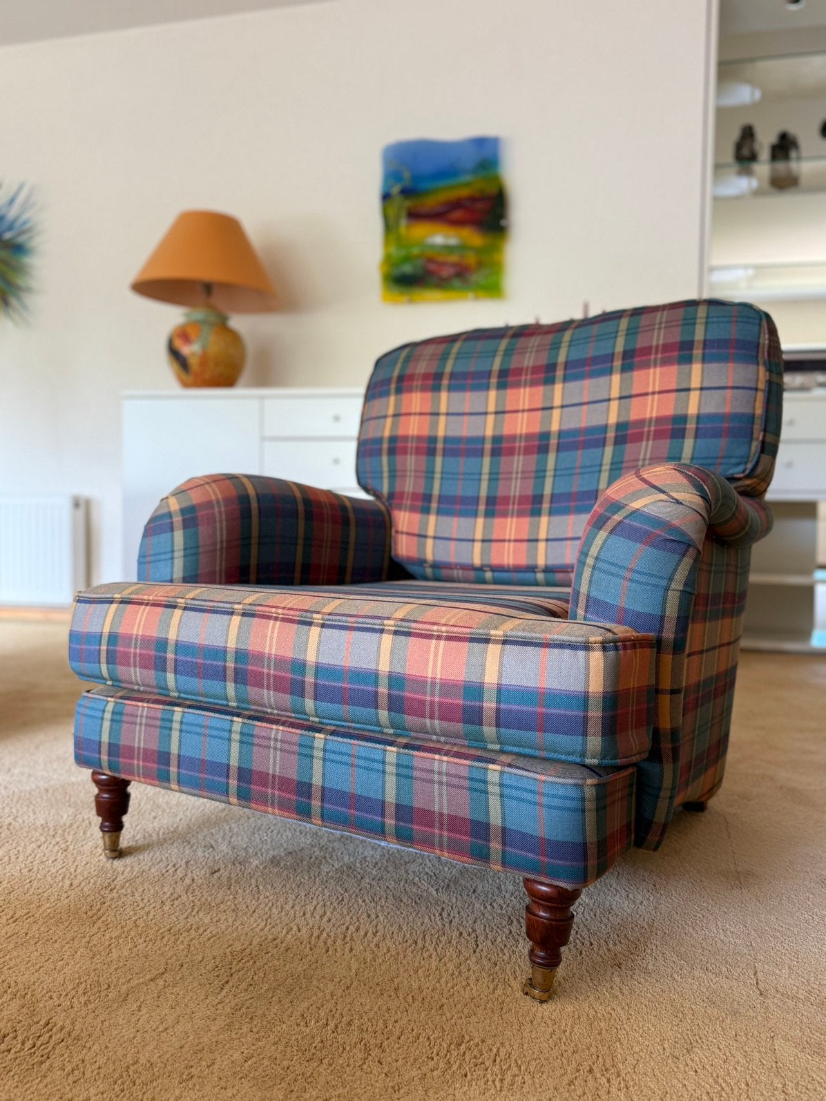 2 x 2 Engelse fauteuils met comfortabele zit, Ophalen, Gebruikt, Eenpersoons, Engelse landhuis stijl