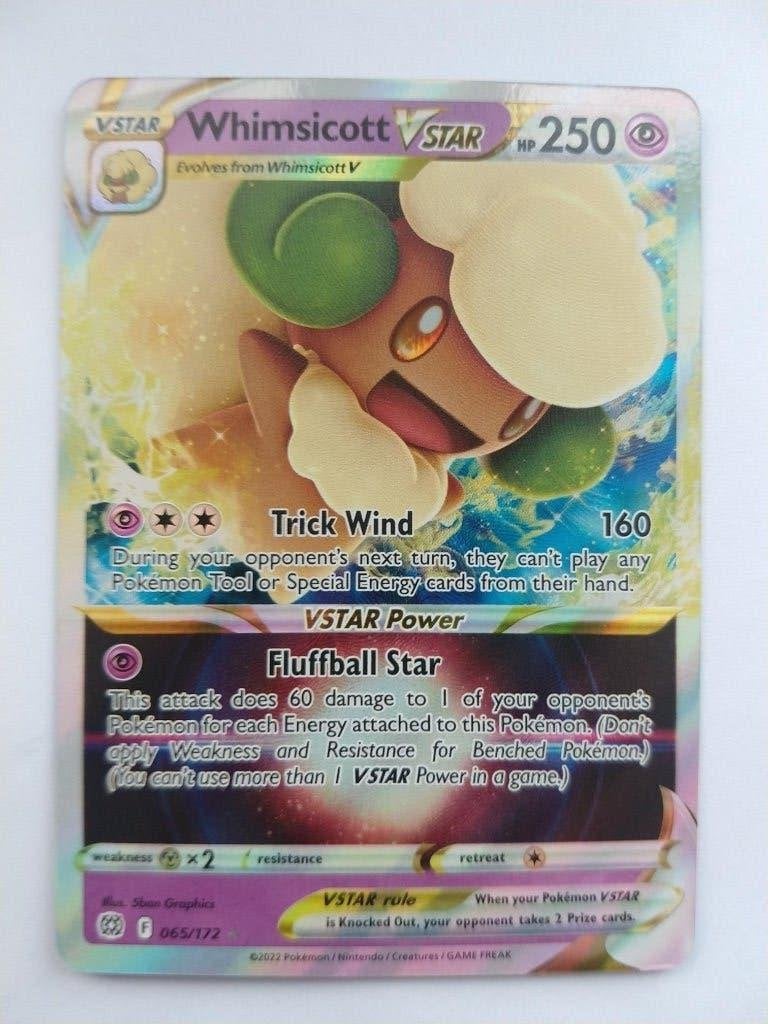 Whimsicott VSTAR 065/172 (Brilliant Stars), Ophalen of Verzenden, Zo goed als nieuw, Losse kaart