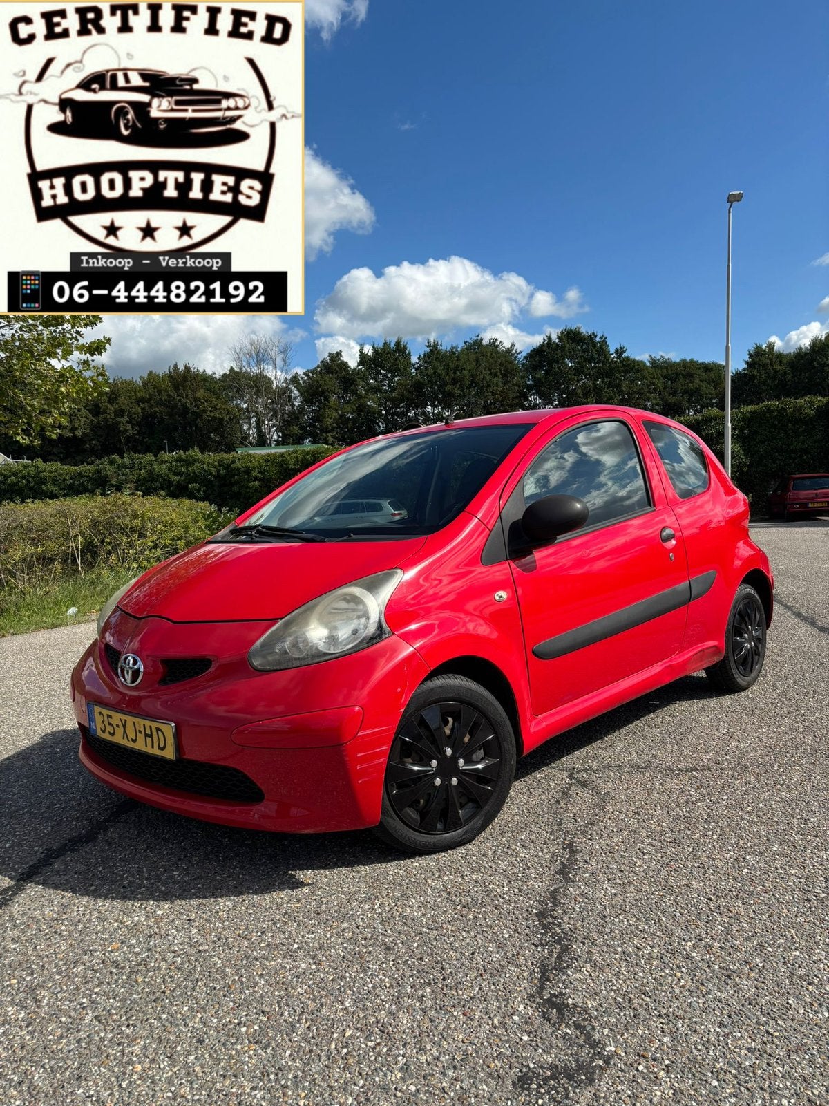 Toyota Aygo 1.0 3DRS 2007 Rood AIRCO APK 2/4/2026 RIJ KLAAR!, Voorwielaandrijving, 4 stoelen, 68 pk, Origineel Nederlands