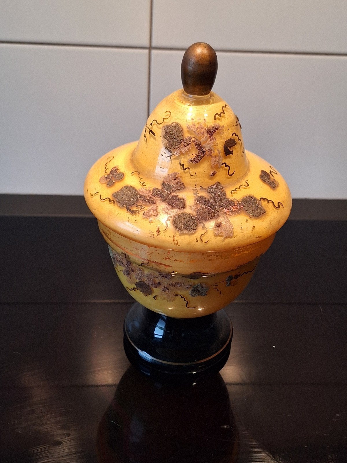 Art Deco Likeurset met Karaf en Gekleurde Glaasjes, Antiek en Kunst, Ophalen of Verzenden