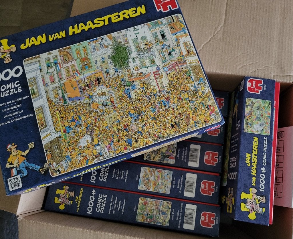 Jan van Haasteren puzzels 7x 1000, Ophalen, Zo goed als nieuw
