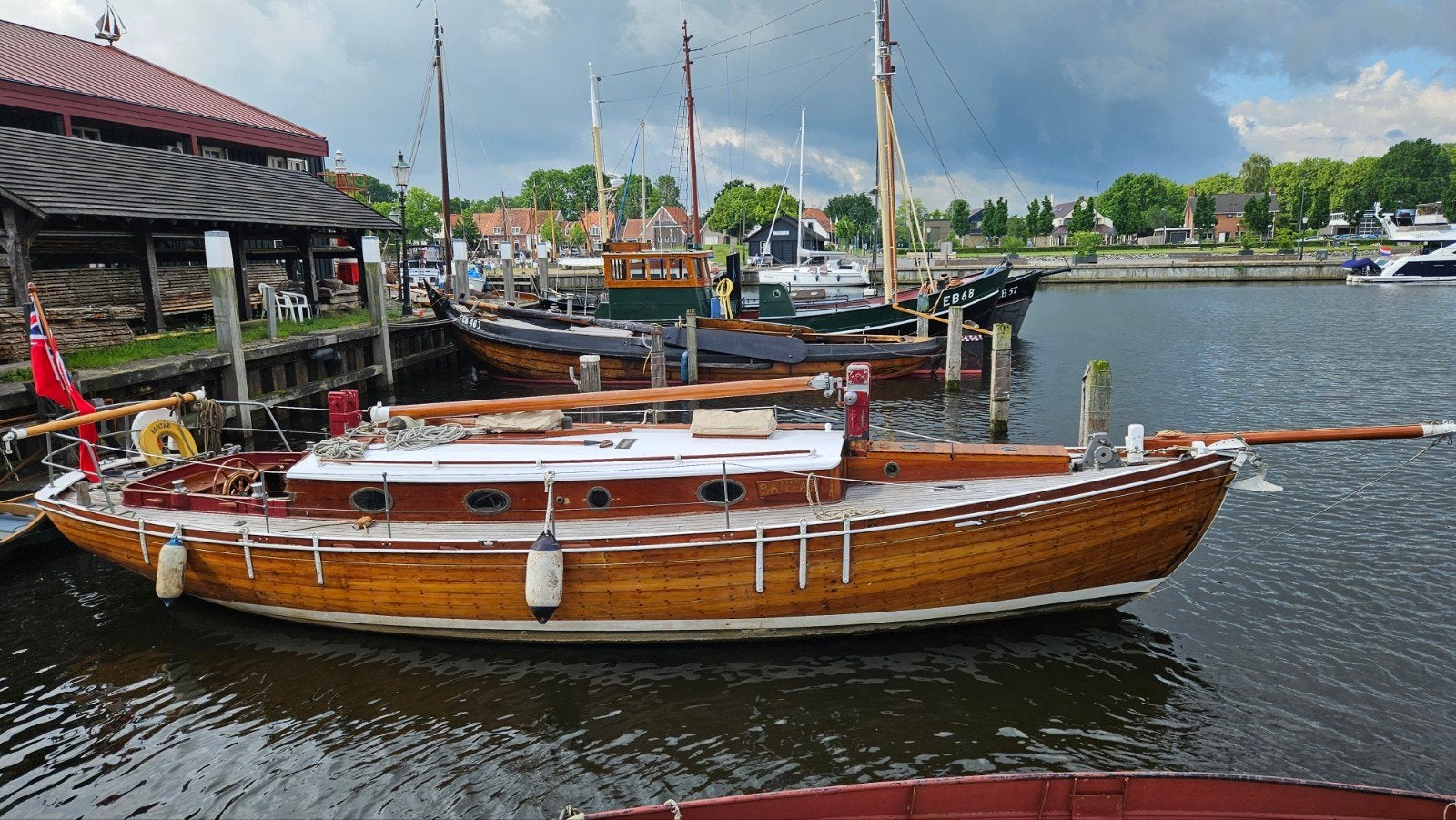 Prachtige 12,7 meter teakhouten zeilboot, 2 masten, ca. 1950, 60 pk, Gebruikt, 11 m, 1.90 meter