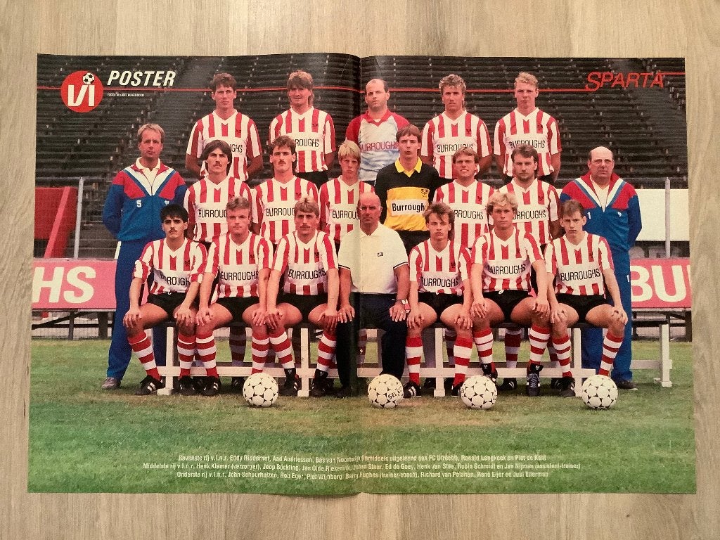 Poster Sparta Half Jaren 80, Ophalen of Verzenden, Zo goed als nieuw, Sparta, Poster, Plaatje of Sticker