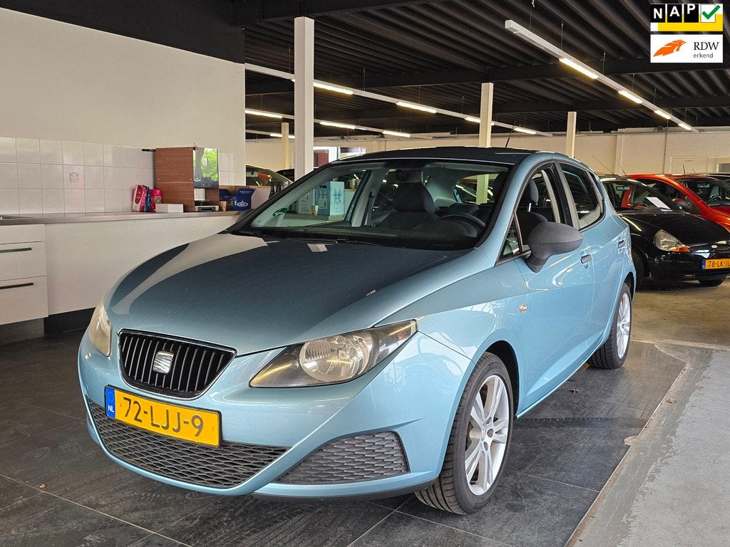 Seat Ibiza 1.2 Club/AIRCO/5-DEURS/APK 04-2027/N.A.P/, Auto's, Voorwielaandrijving, Euro 5, Stof, Zwart