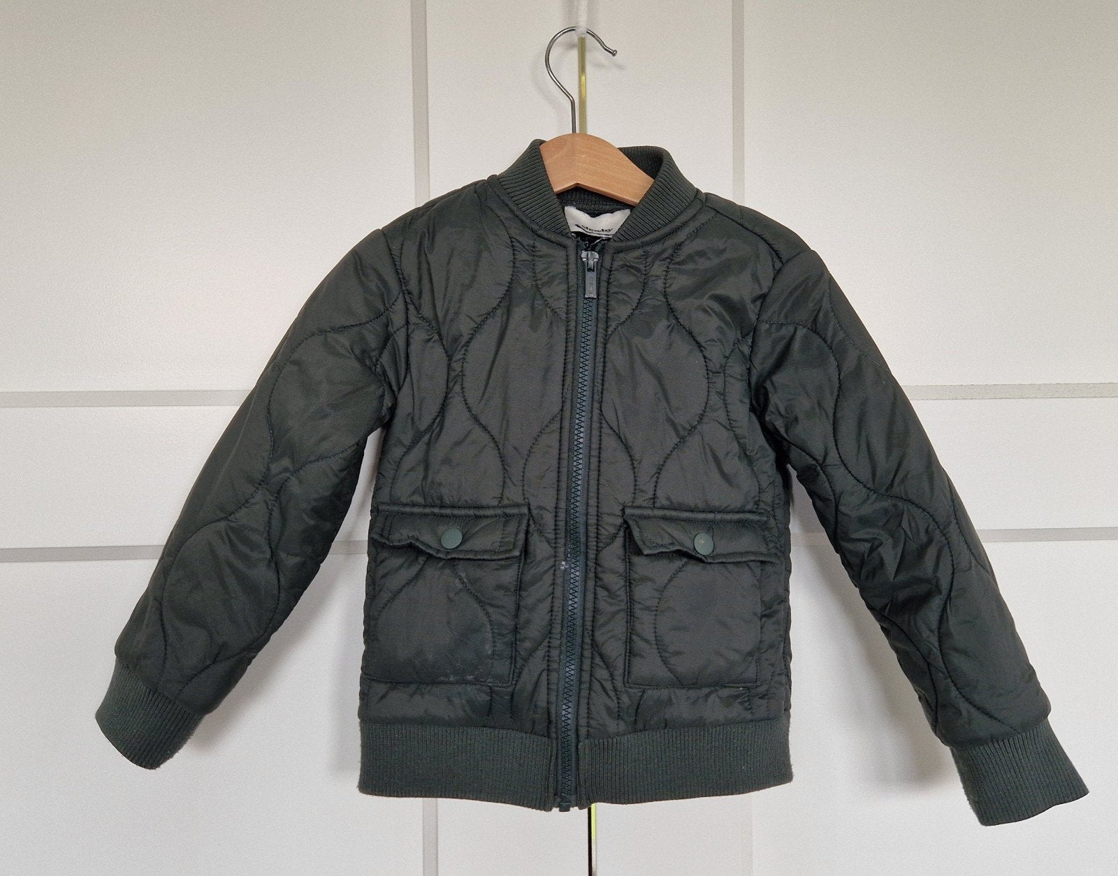 Stoere groene gewatteerde bomberjack maat 98/104 Shoeby, Ophalen of Verzenden, Zo goed als nieuw, Shoeby, Jongen of Meisje