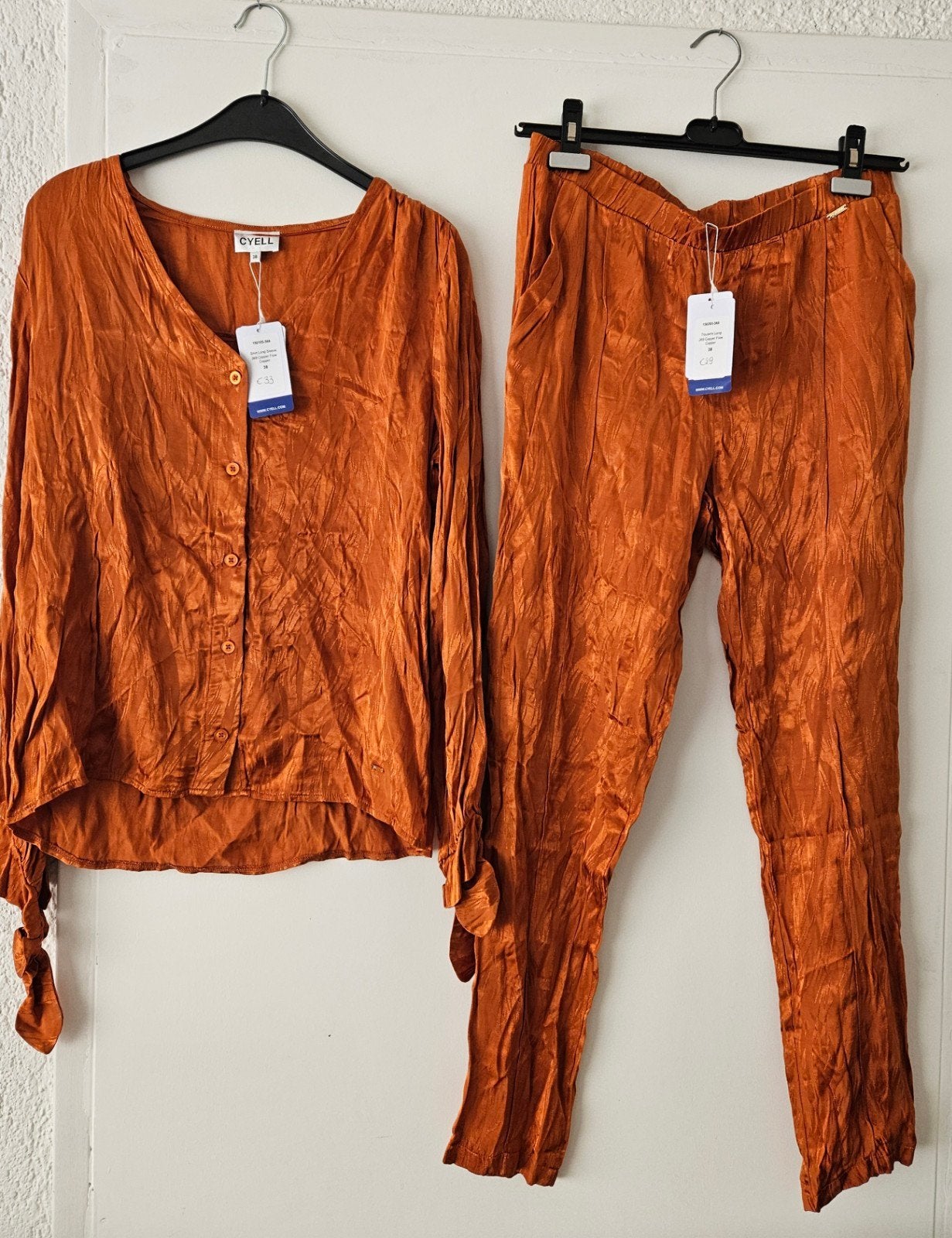 Cyell Pyjamasetje Koperkleurig Maat 38, Ophalen of Verzenden, Nieuw, Maat 38/40 (M)
