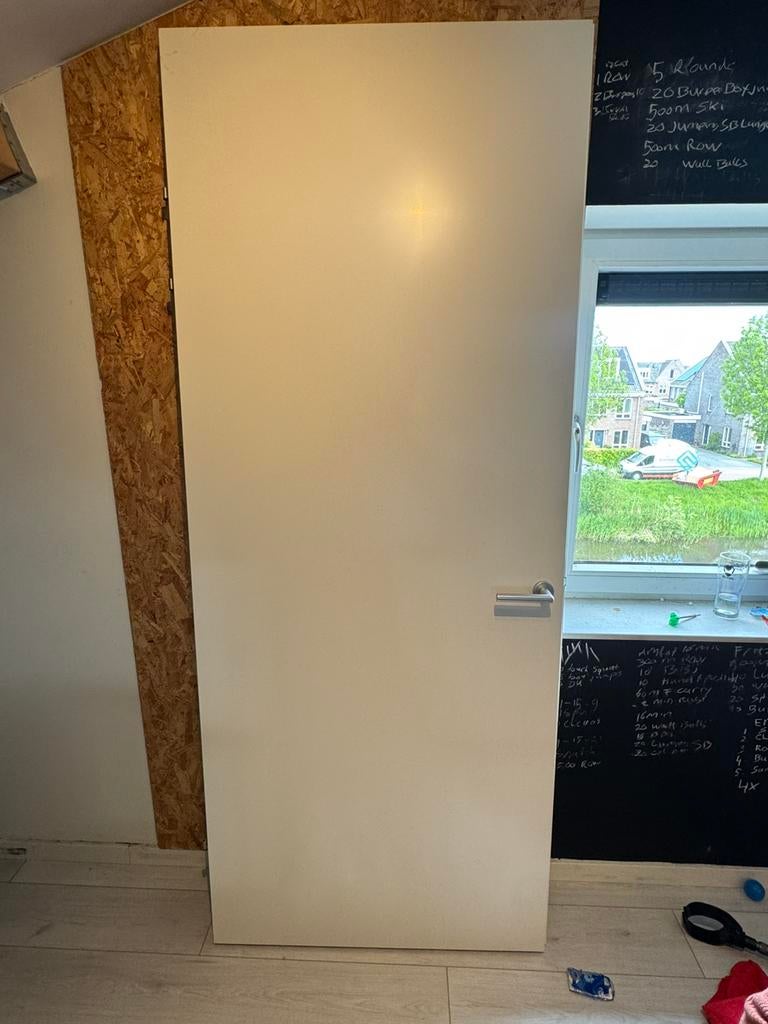 Opdek deur, Doe-het-zelf en Verbouw, Deuren en Horren, Ophalen, 80 tot 100 cm, 215 cm of meer, Binnendeur