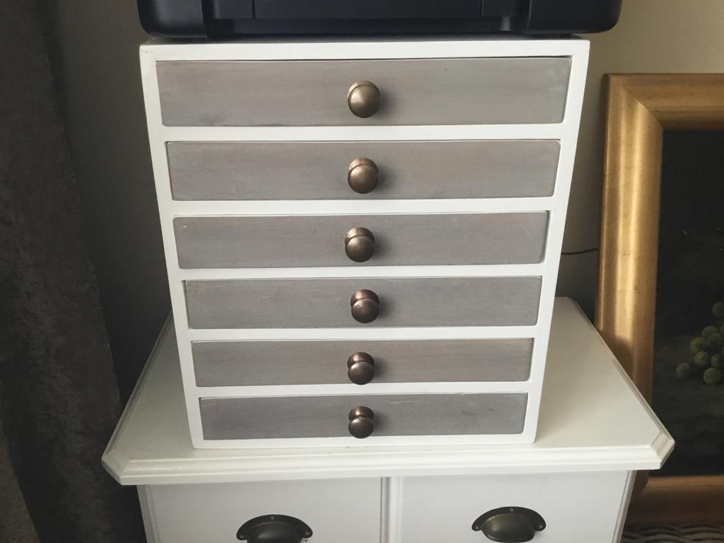 Riviera Maison Bureau Kastje met 6 Laden - 40x35x26 cm, Ophalen, Minder dan 50 cm, Gebruikt, 5 laden of meer