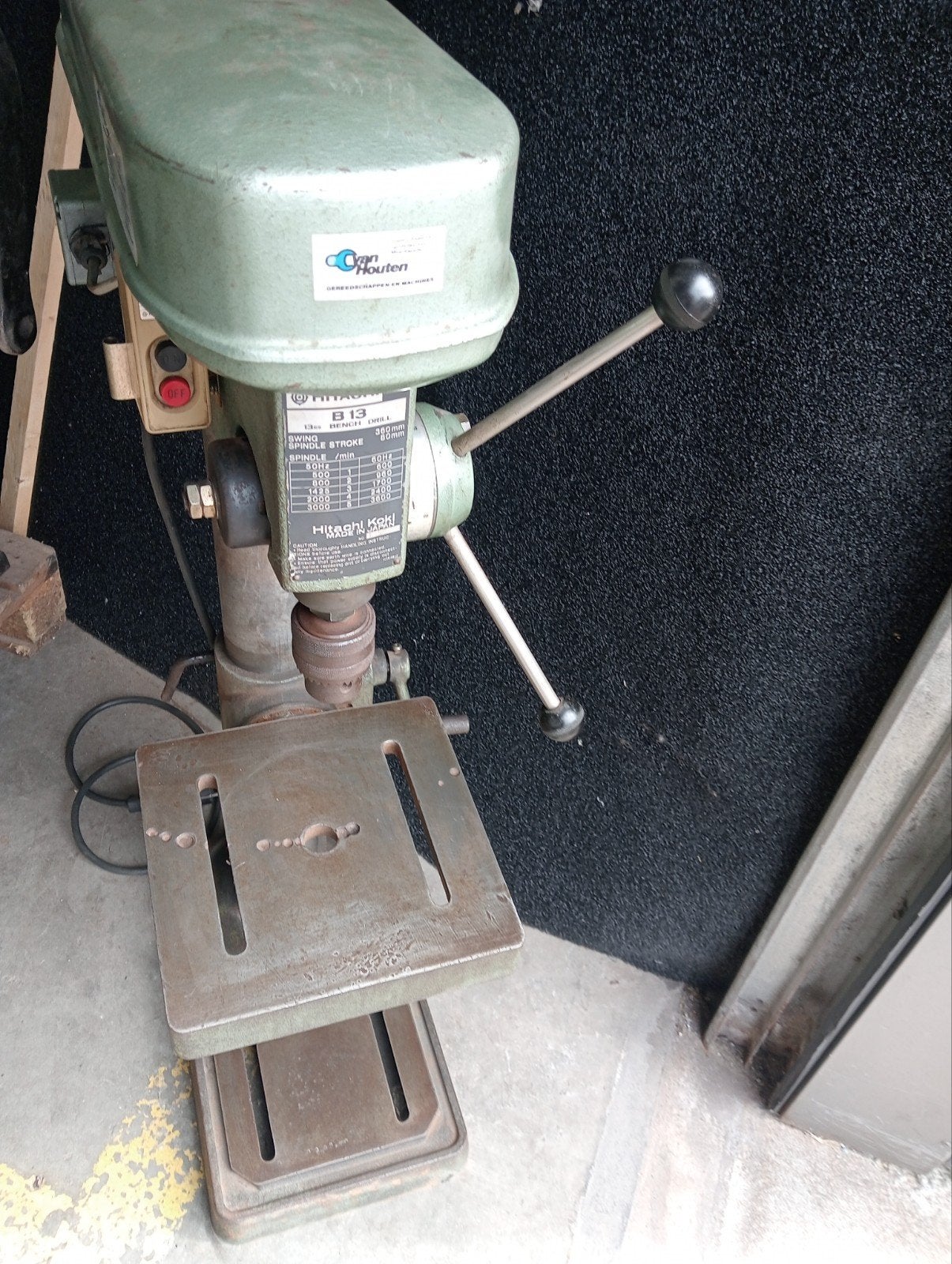 Hitachi Kolomboormachine B13 - Nette staat, 1-13mm boorkop, Ophalen, Gebruikt, Kolomboormachine