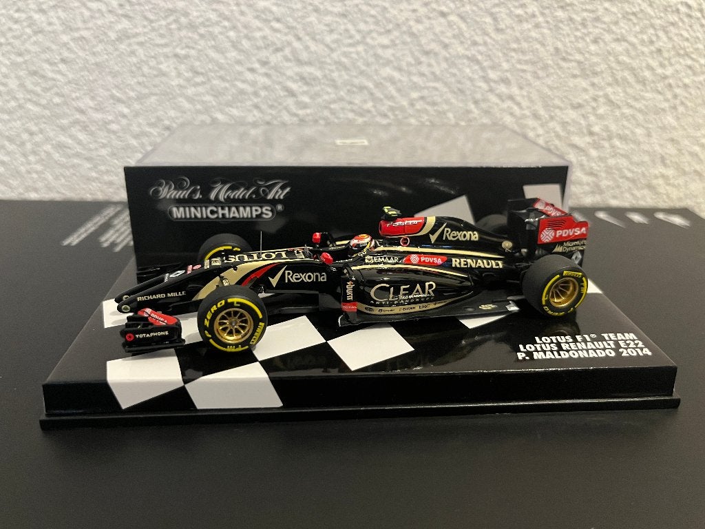 Lotus Renault E22 2014 P. Maldonado F1 1:43 Minichamps, Verzenden, Auto, MiniChamps