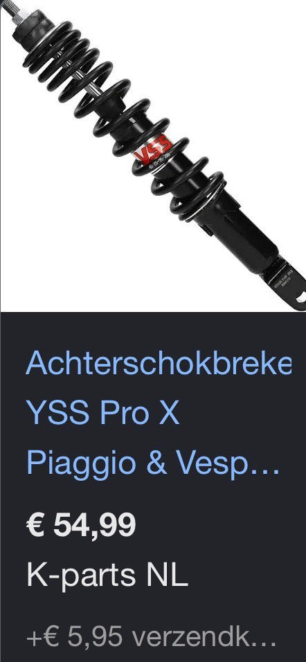 yss schokbreker gloednieuw, Ophalen of Verzenden