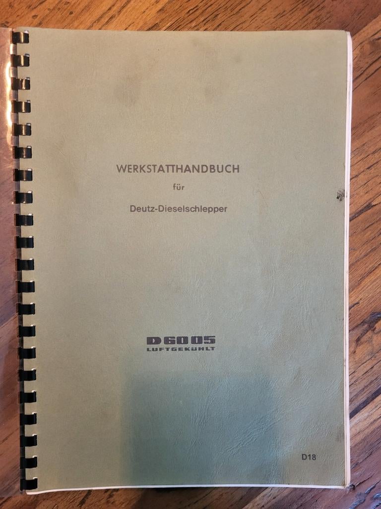 Deutz D 6005 Werkstatthandbuch, Auto diversen, Handleidingen en Instructieboekjes, Ophalen of Verzenden
