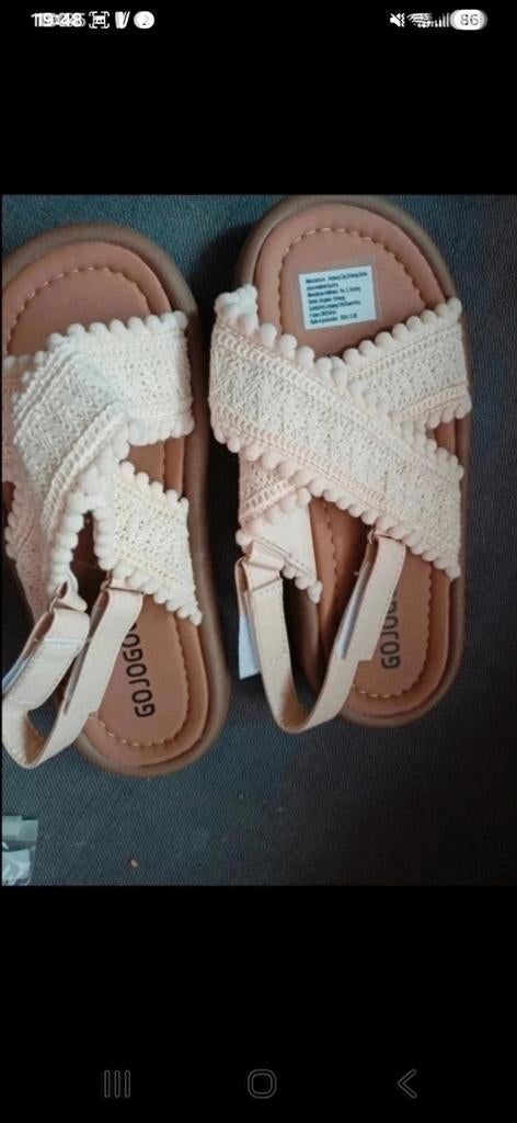 Nieuwe creme kleur zomer sandaal schoenen, maat 33, Ophalen of Verzenden, Nieuw, Meisje