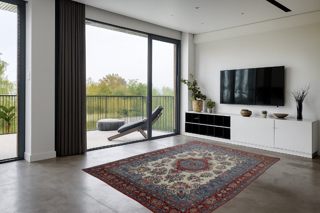 Perzisch tapijt - Ghoum - 305 x 230 cm - Handgeknoopt, Gebruikt, -, -, Crème