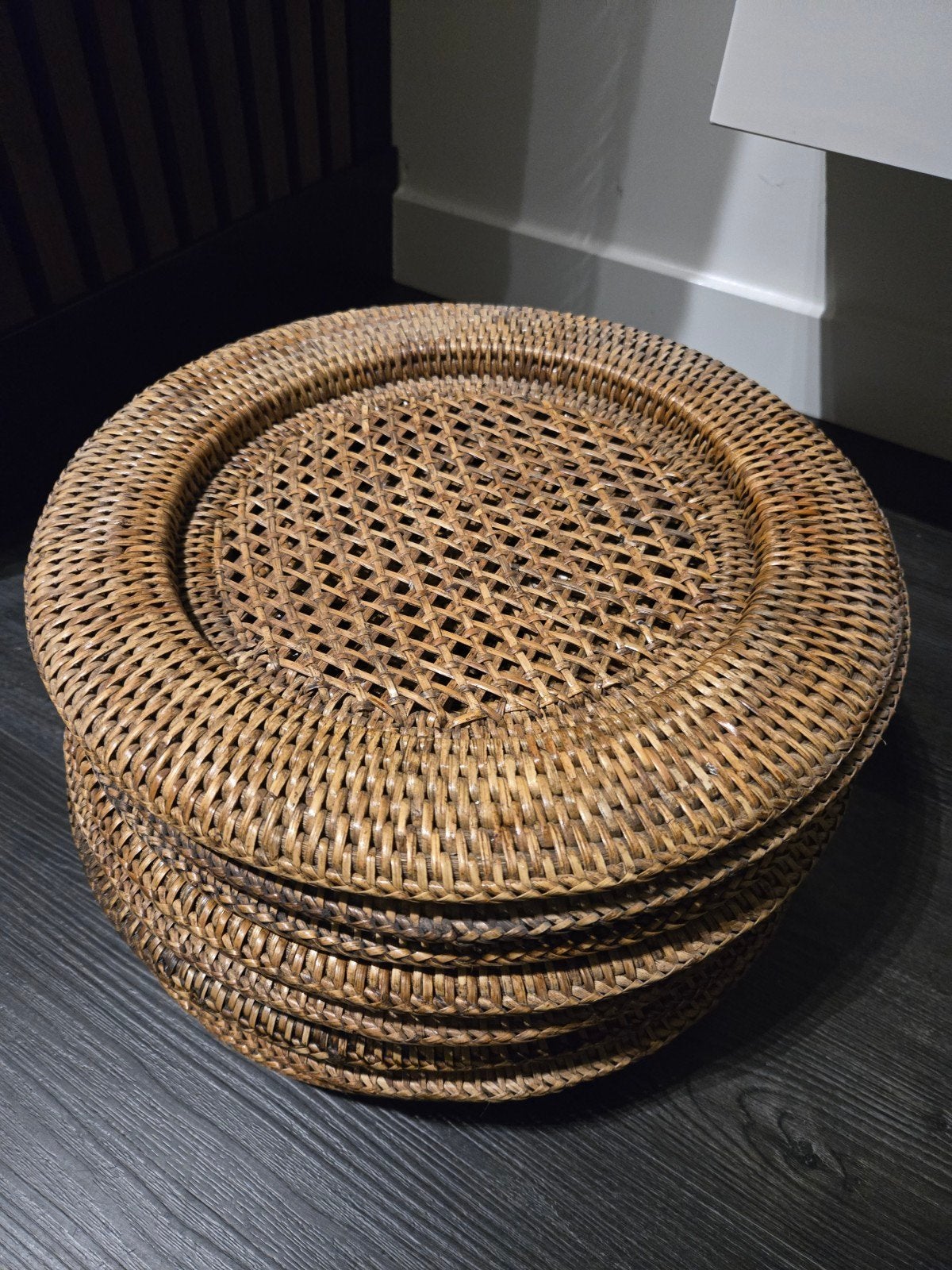 8 Birma rieten onderborden, Huis en Inrichting, Woonaccessoires | Onderzetters, Verzenden