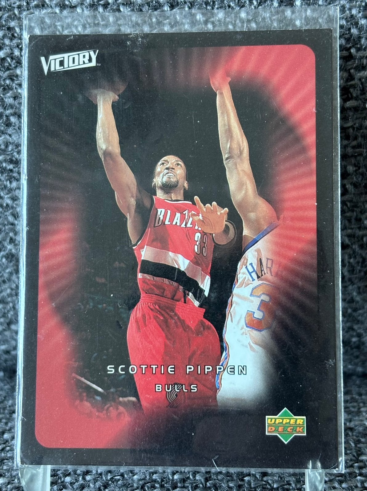 Scottie Pippen Portland Trailblazers Upper Deck NBA card, Ophalen of Verzenden, Gebruikt, Plaatje