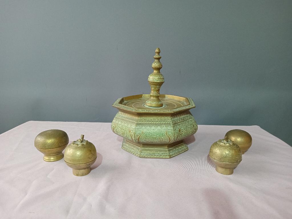 koperen Sirih Stel Indonsie bokor, Ophalen of Verzenden