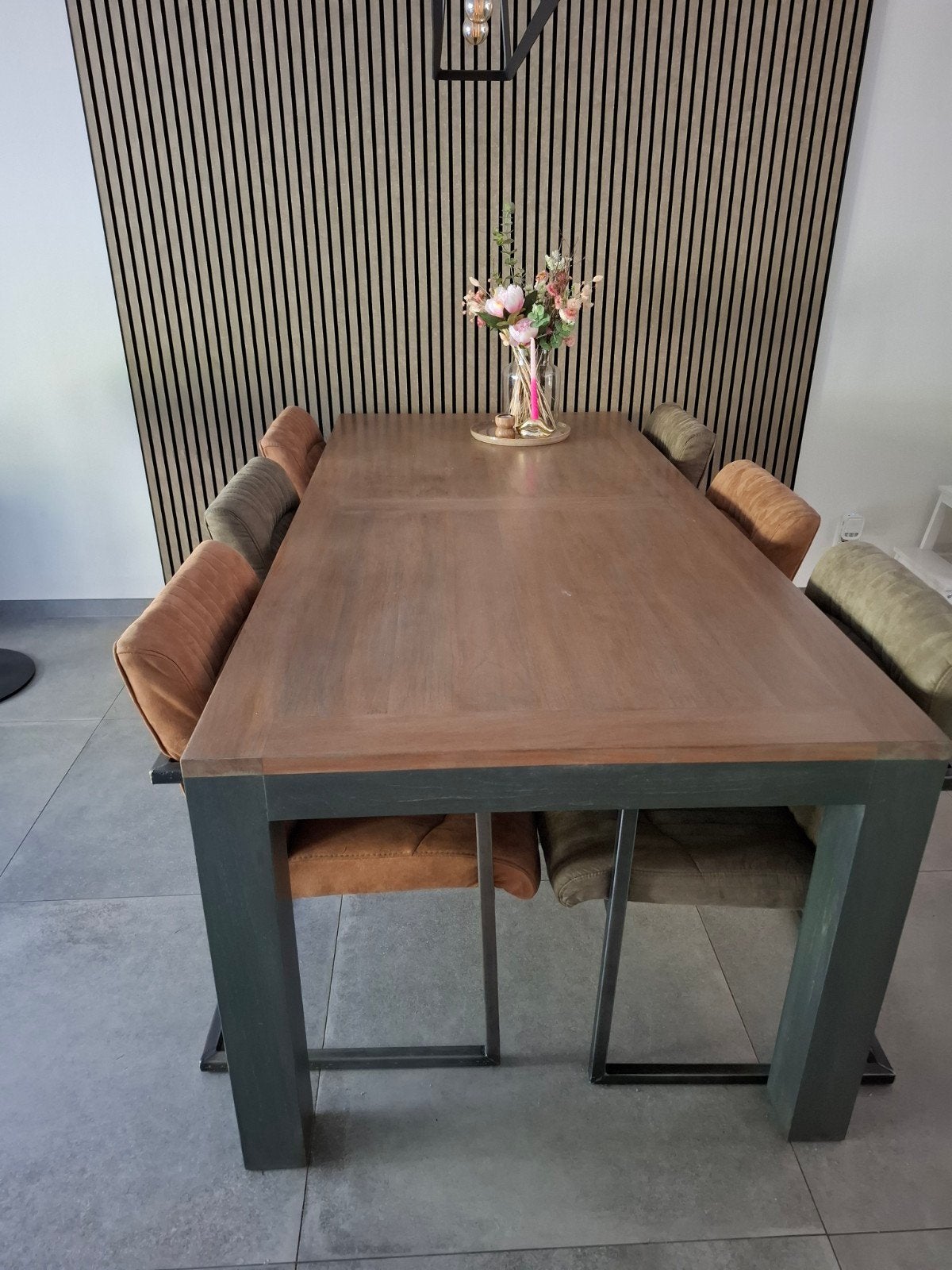 Eettafel 220cm, Huis en Inrichting, Tafels | Eettafels, Ophalen, Teakhout, 200 cm of meer, 50 tot 100 cm