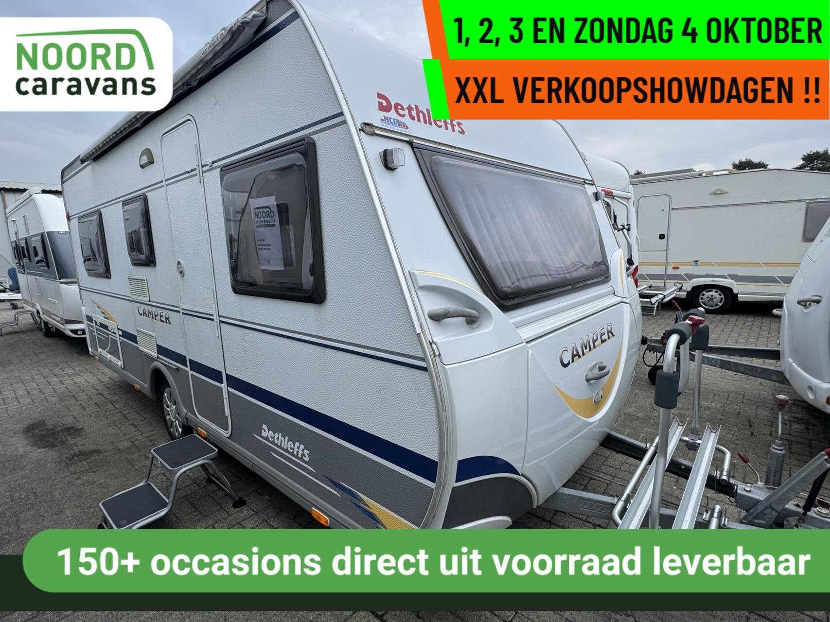 Dethleffs CAMPER 510V, ENKELE BEDDEN, RONDZIT,MOVER,VOORTENT, Caravans en Kamperen, Rondzit, Bedrijf, Hordeur, Tot en met 4