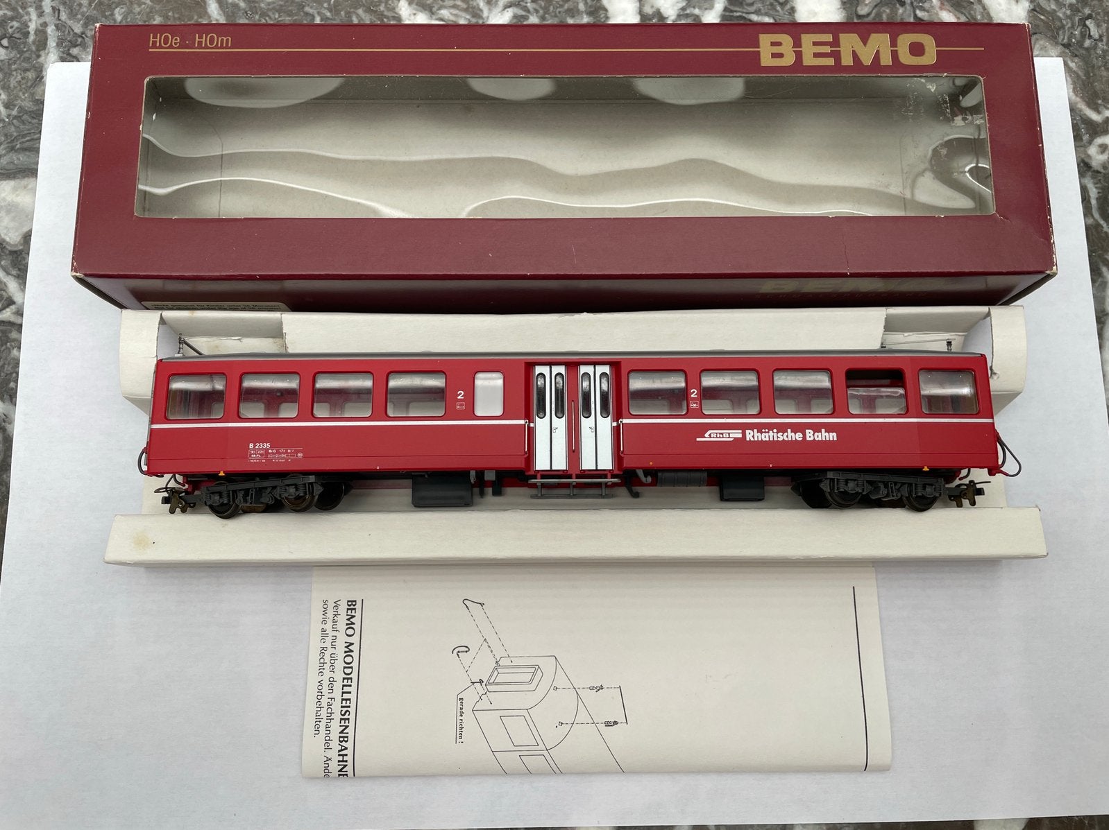 Bemo H0m RhB middeninstapper B 2335 - 3284 125, Verzenden, Gebruikt, Gelijkstroom, Overige merken