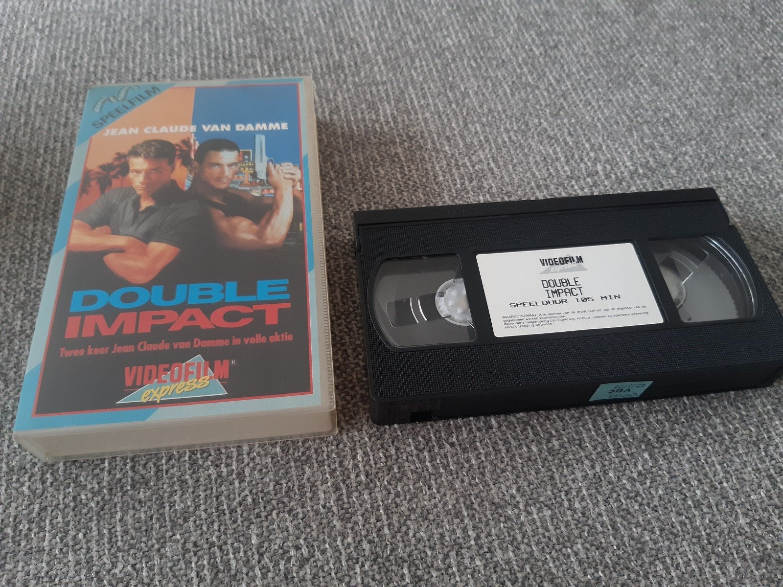 VHS. Double Impact. Jean-Claude van Damme, Cd's en Dvd's, Vanaf 16 jaar, Verzenden, Zo goed als nieuw, Actie en Avontuur