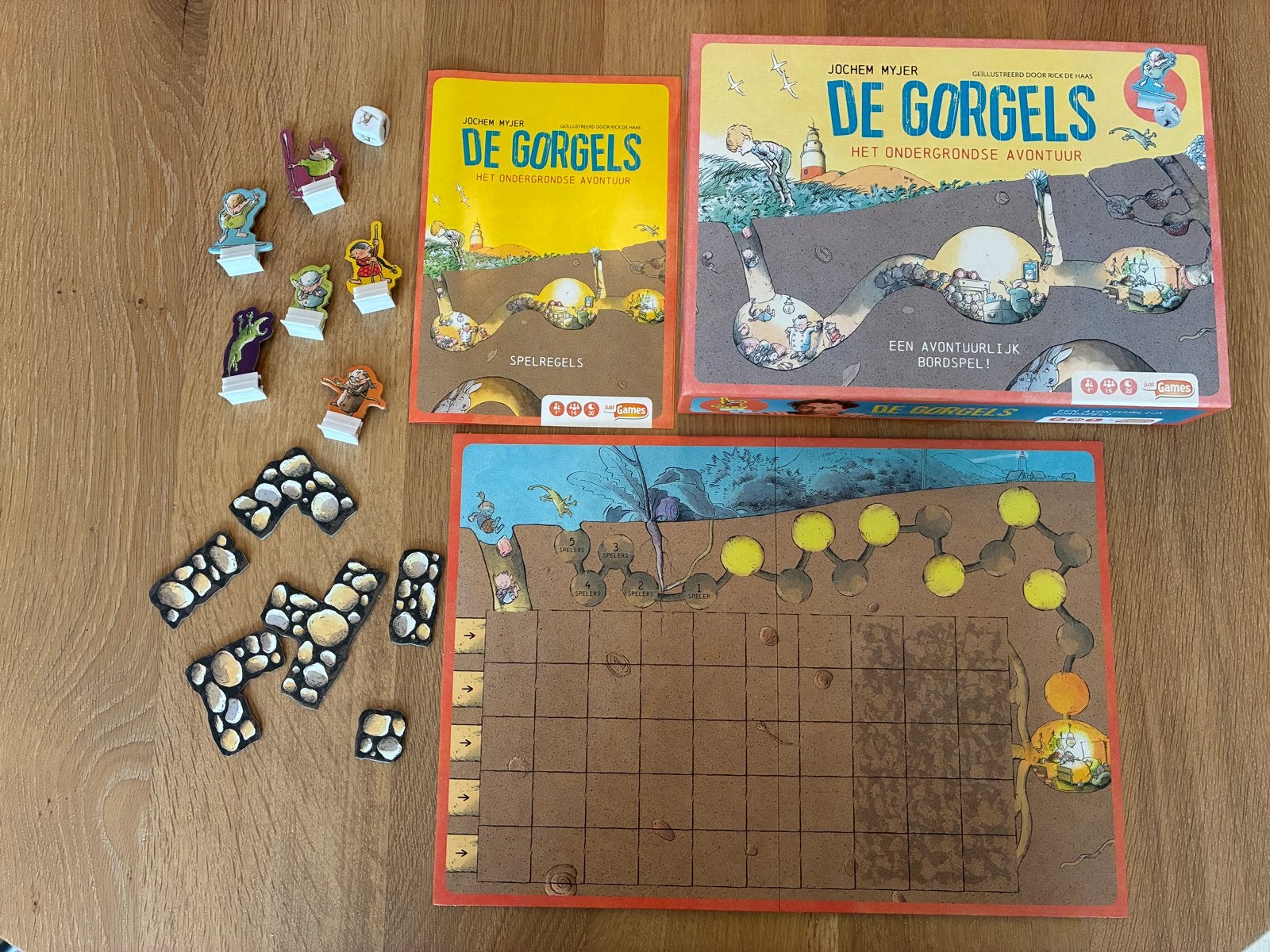De Gorgels: Het Ondergrondse Avontuur Bordspel, Een of twee spelers, Ophalen of Verzenden, Zo goed als nieuw, Just Games