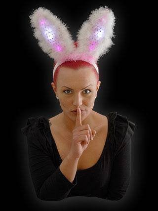 Partij LED Diadeem haas oren bunny ears, Ophalen, Nieuw, 104 of kleiner, Jongen of Meisje
