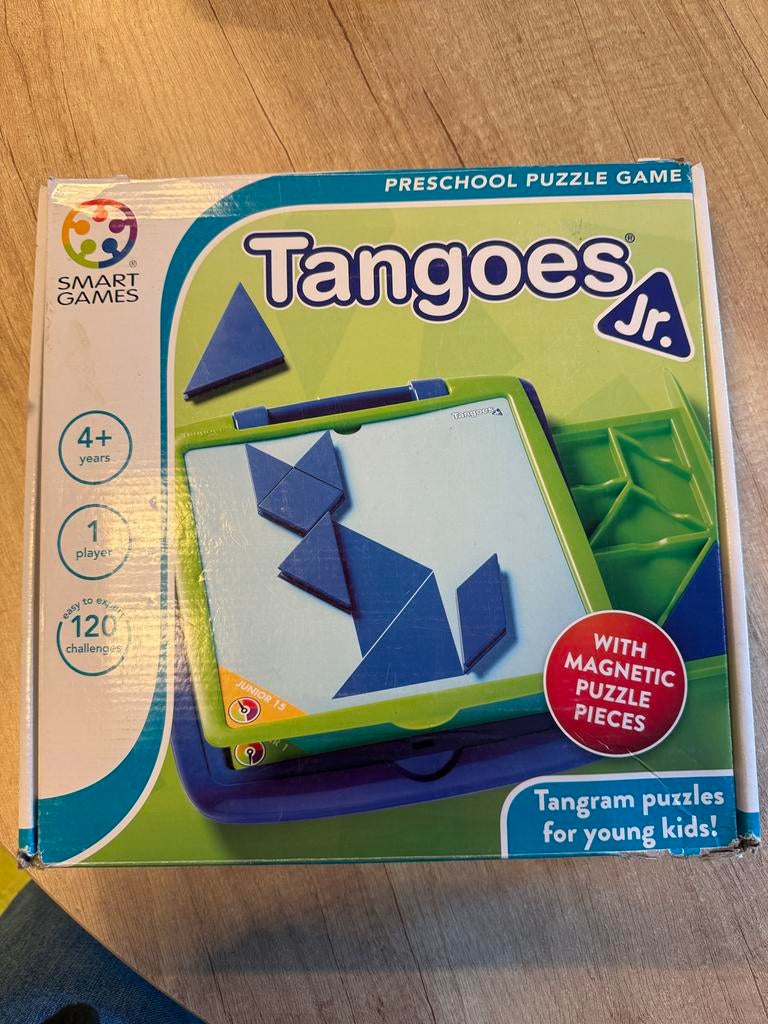 Tangoes Jr. Magnetisch Tangram Puzzelspel voor Kinderen, Ophalen of Verzenden, Minder dan 10 stukjes, Zo goed als nieuw, 4 tot 6 jaar