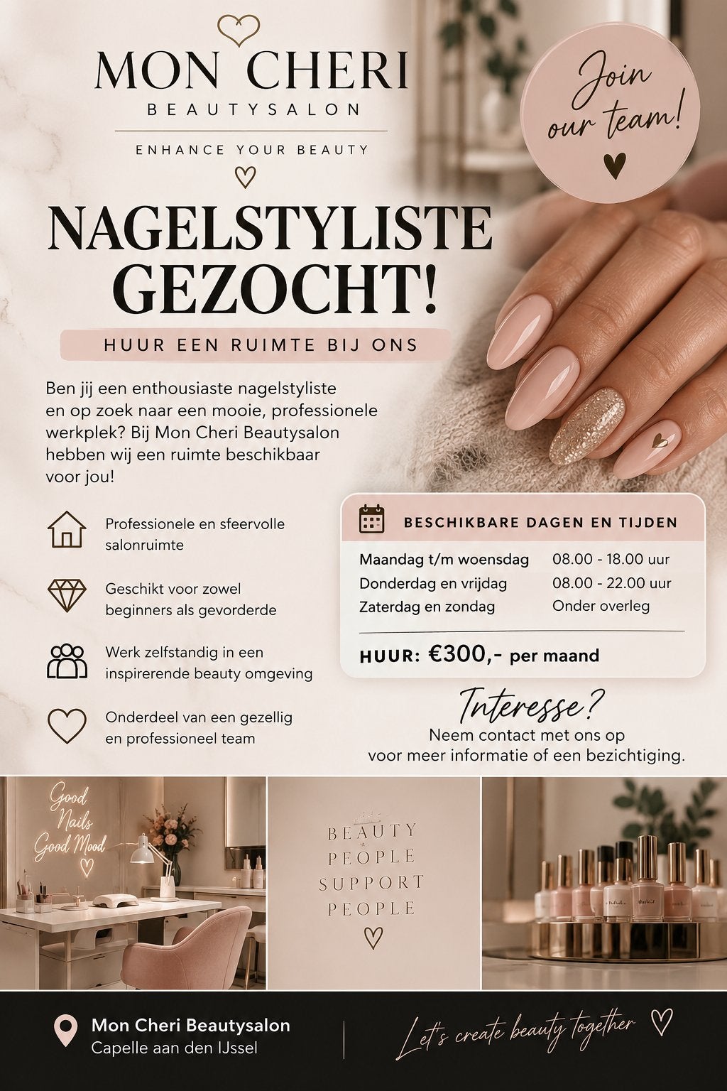 Gezocht nagelstyliste, Ophalen, Zo goed als nieuw