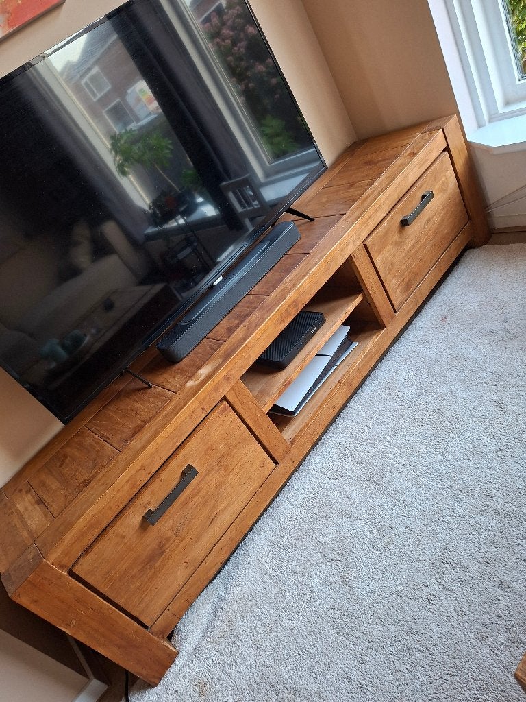 Tv meubel, Gebruikt, 150 tot 200 cm, Minder dan 100 cm, 25 tot 50 cm