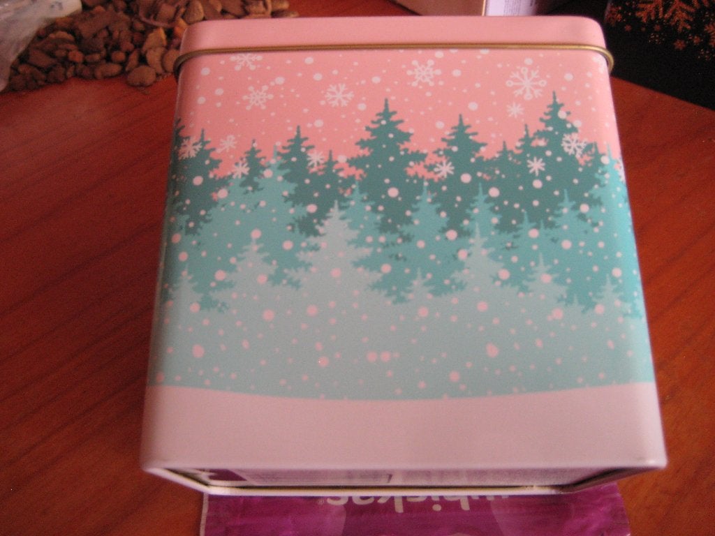 Blik met speeldoos, 11,5x8,5x12, met kerstlied, Ophalen of Verzenden, Zo goed als nieuw, Overige