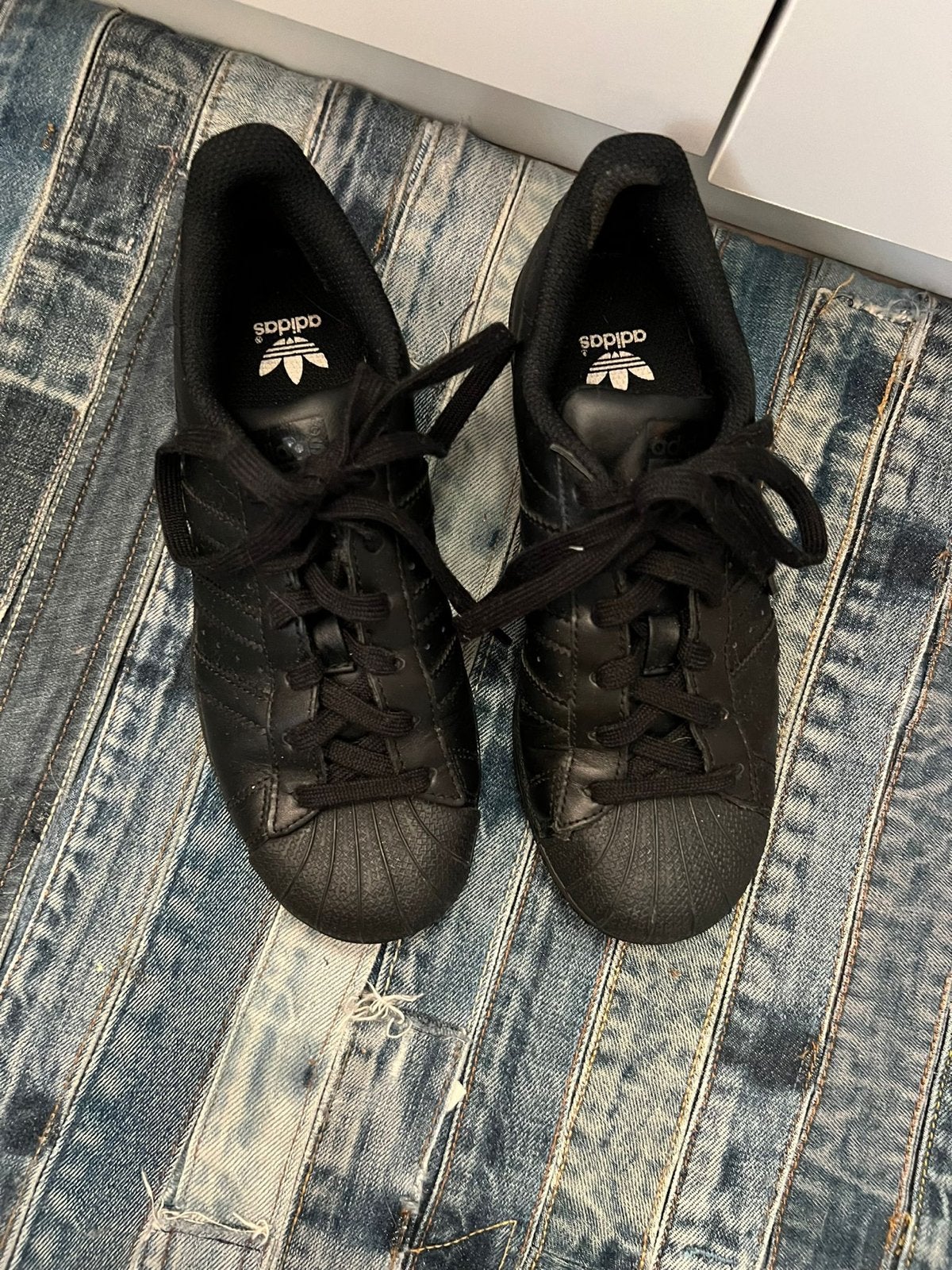 Adidas Superstar Ortholite Zwarte Sneakers, Ophalen of Verzenden, Gedragen, Zwart, Sneakers of Gympen