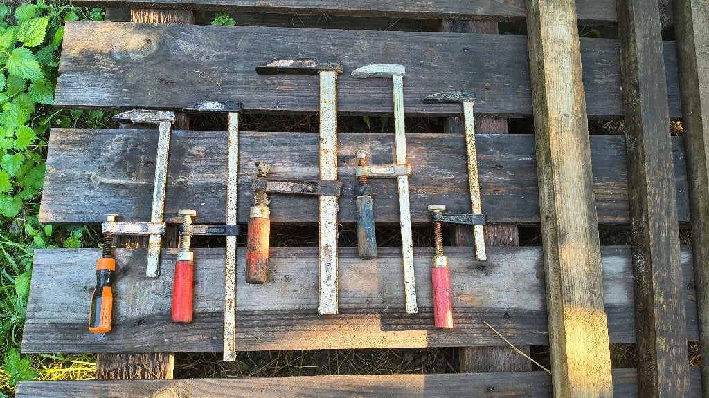 5 lijmklemmen, Ophalen of Verzenden, Gebruikt, Overige typen, Overige merken