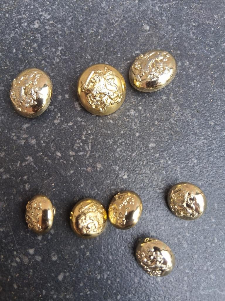 uniformknopen met een reliëf van een leeuw., Verzamelen, Militaria | Algemeen, Landmacht, Nederland, Ophalen of Verzenden