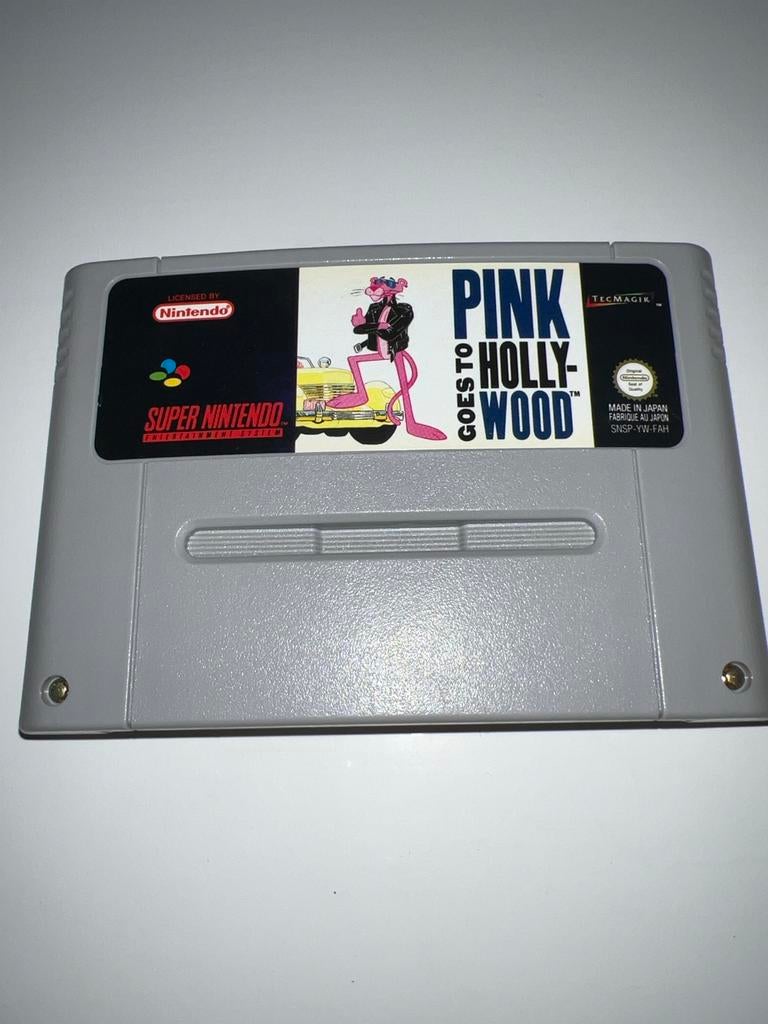 Pink Goes to Hollywood SNES - Klassiek Platformspel, Spelcomputers en Games, Gebruikt, 1 speler, Ophalen of Verzenden, Platform