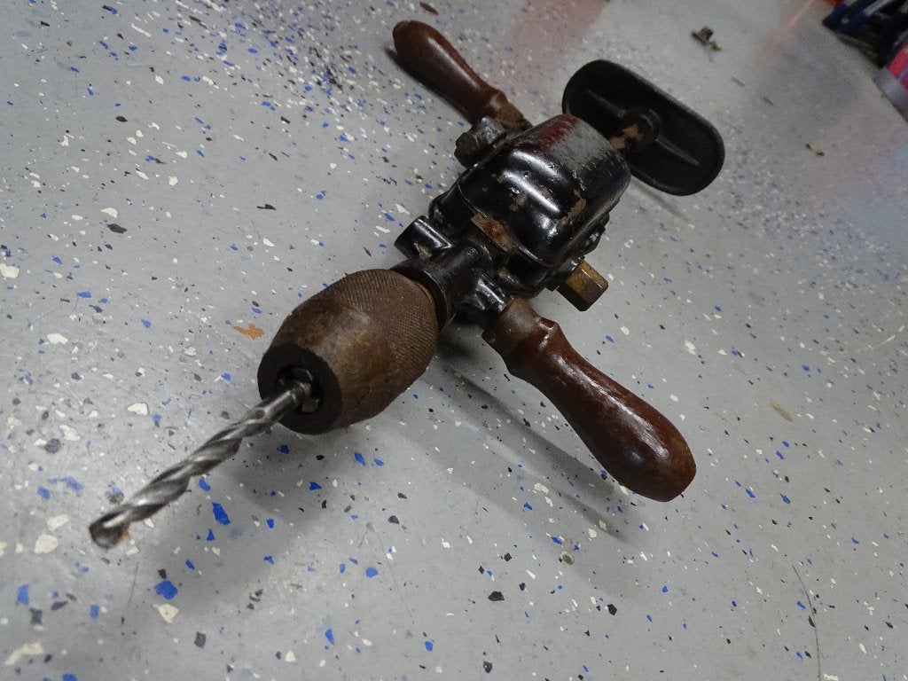 Oude vintage Borstboor handboor merk Flott, Ophalen of Verzenden