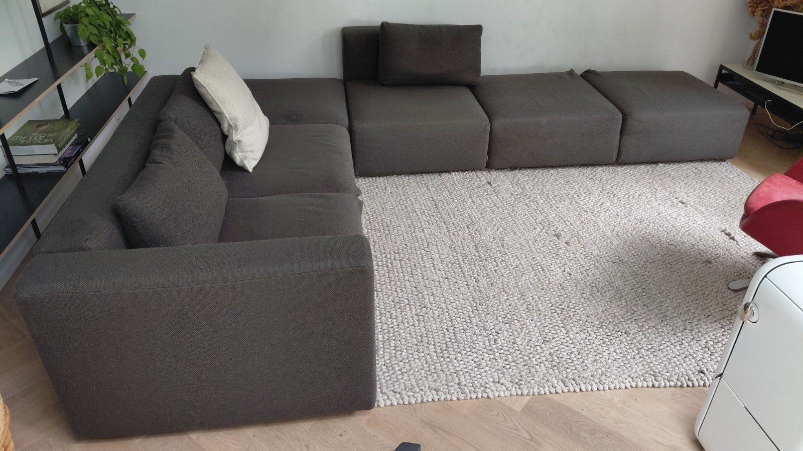 Minotti Braque Modulaire bank, Huis en Inrichting, Ophalen, Modern design, Gebruikt, 100 tot 125 cm