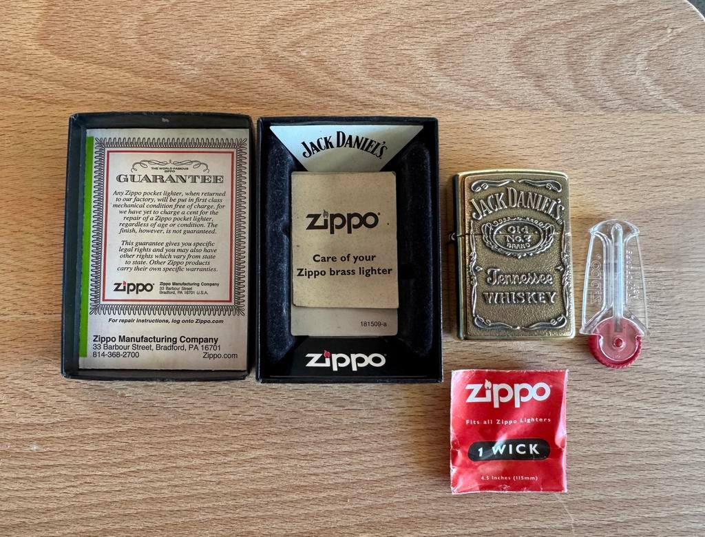 Zippo Jack Daniels 2009 origineel, Ophalen of Verzenden, Zo goed als nieuw, Aansteker