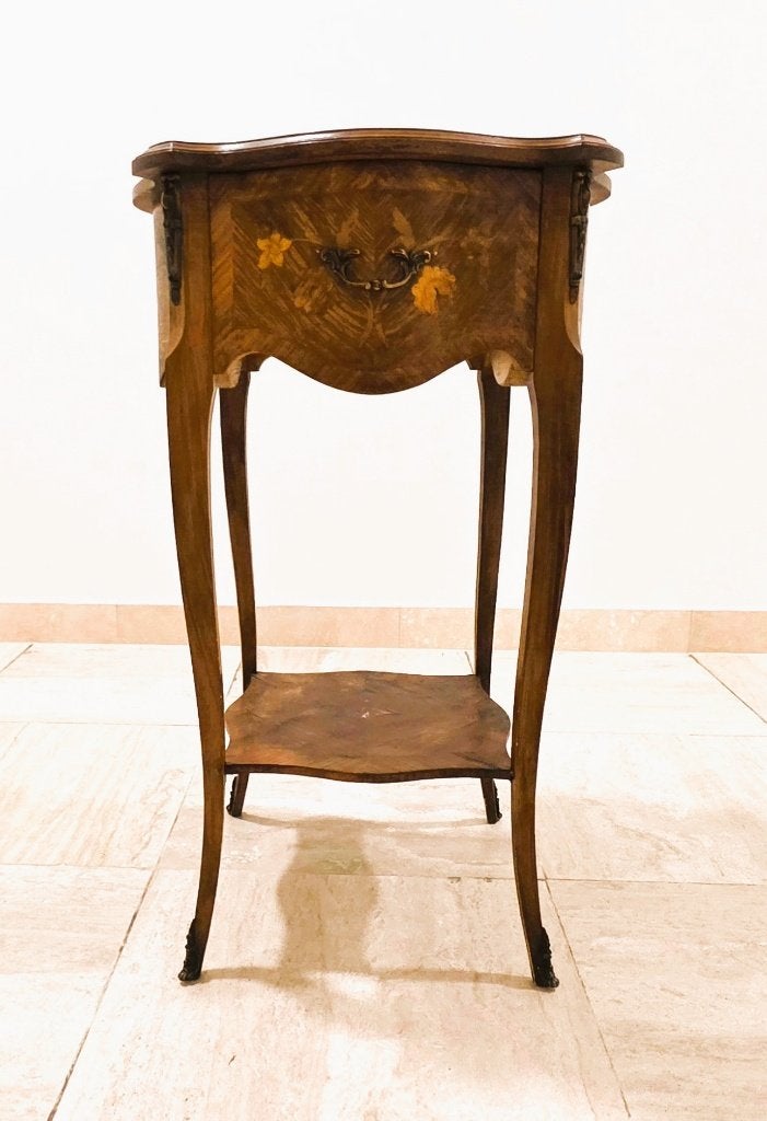 Bijzettafel in Marquetterie Louis XV stijl, Ophalen of Verzenden