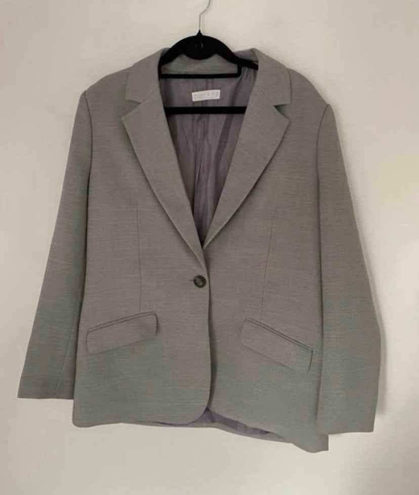 Blazer colbert grijs. Maat m, Verzenden, Zo goed als nieuw, Maat 38/40 (M), Grijs