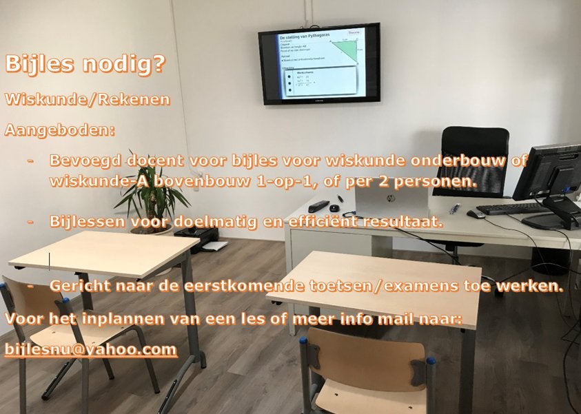 Bijles wiskunde, Diensten en Vakmensen, Bijles, Privé-les en Taalles, Privéles, Bijles