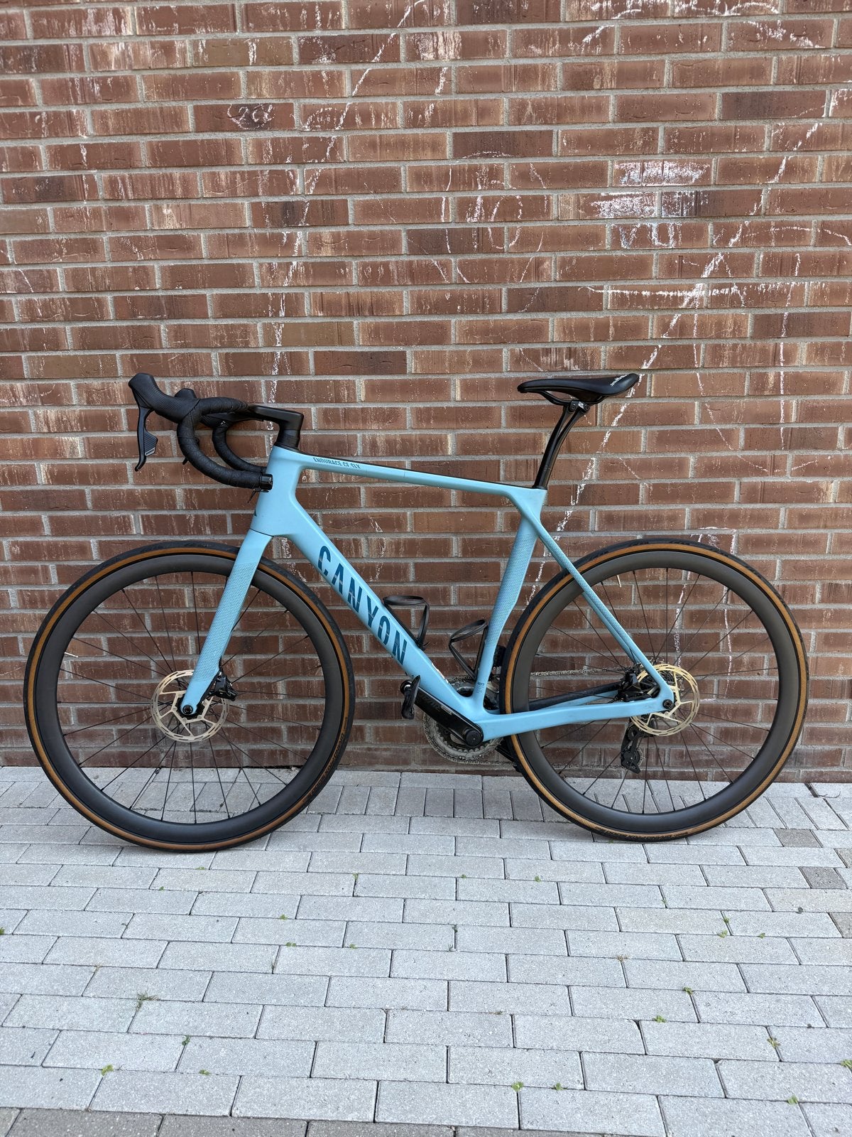 Canyon Endurance CF SLX 7 AXS Blauw met 35mm Carbon Wielen, 28 inch, Zo goed als nieuw, 57 tot 61 cm, Meer dan 20 versnellingen