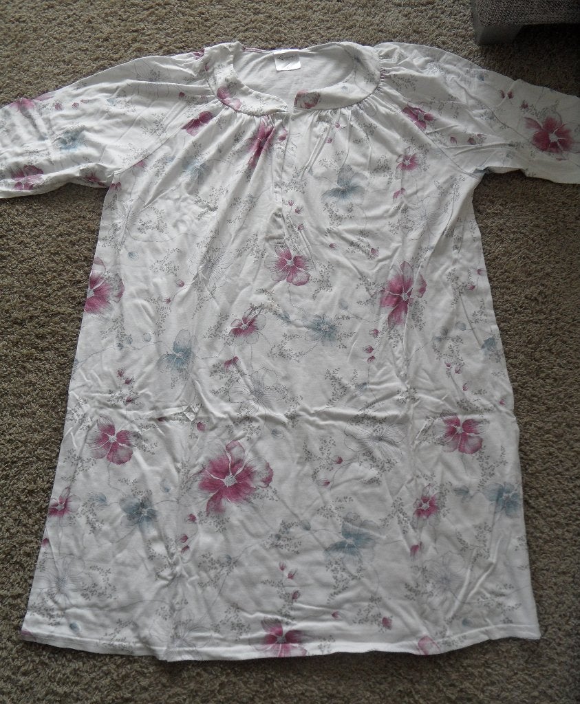 Prima lang, katoenen nachthemd van C&A, maat XL, korte mouw, C&A, Ophalen of Verzenden, Zo goed als nieuw, Maat 46/48 (XL) of groter