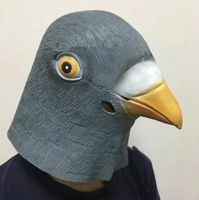 Duif Masker Vogel Carnaval Halloween Kop Furry Dier, Verzenden, Nieuw, Feestartikel, Overige