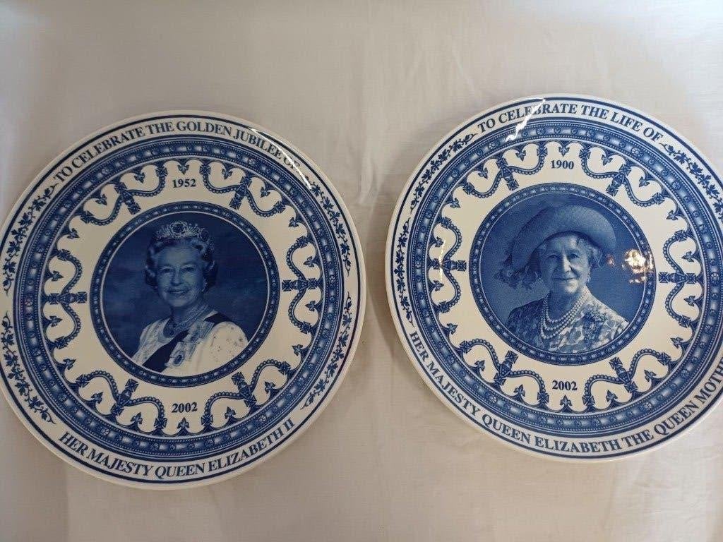 Herdenkingsborden Queen Mother en  Elisabeth II, Wedgwood, -, -, Ophalen of Verzenden