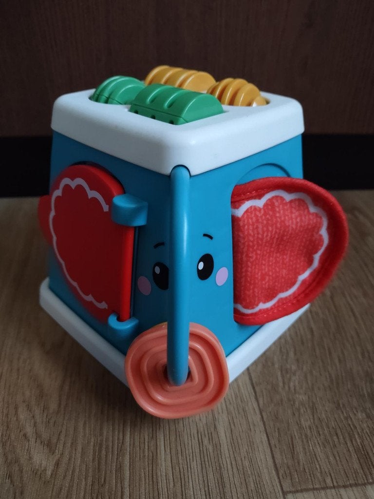 Fisher Price pak en draai activiteitenkubus , Ophalen of Verzenden, Zo goed als nieuw, Speelset, Met geluid