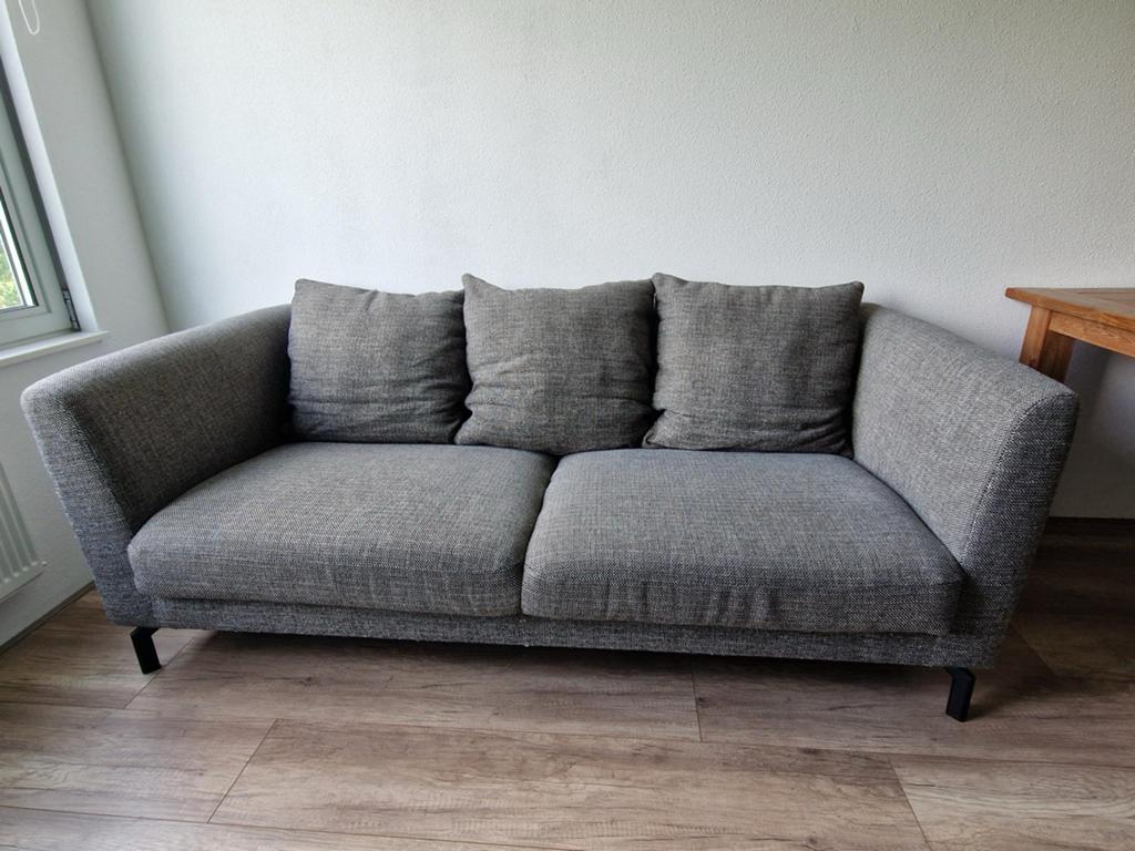 2,5 zits grijze bank, Huis en Inrichting, Ophalen, Gebruikt, Driepersoons, 75 tot 100 cm