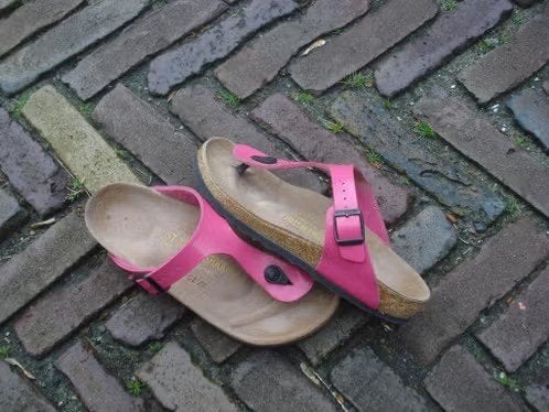 BIRKENSTOCK GIZEH ROZE 37 NU GRATIS VERZENDING PER POST, Slippers, Verzenden, Zo goed als nieuw, Roze
