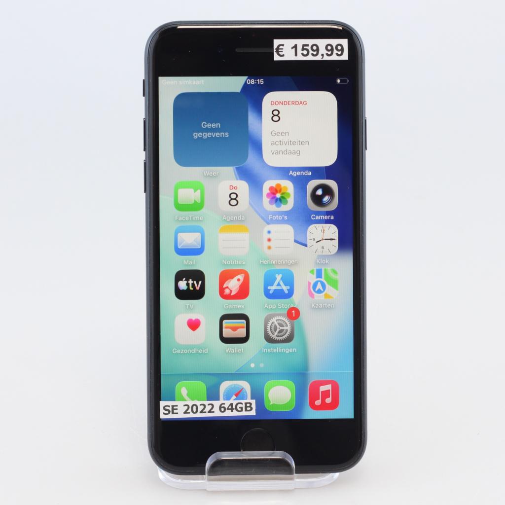 iPhone SE 2022 64GB Zwart | Nette staat