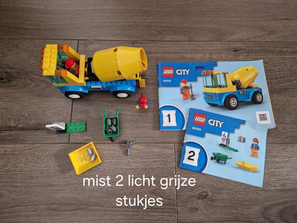 lego 60325 cementwagen, Ophalen, Gebruikt